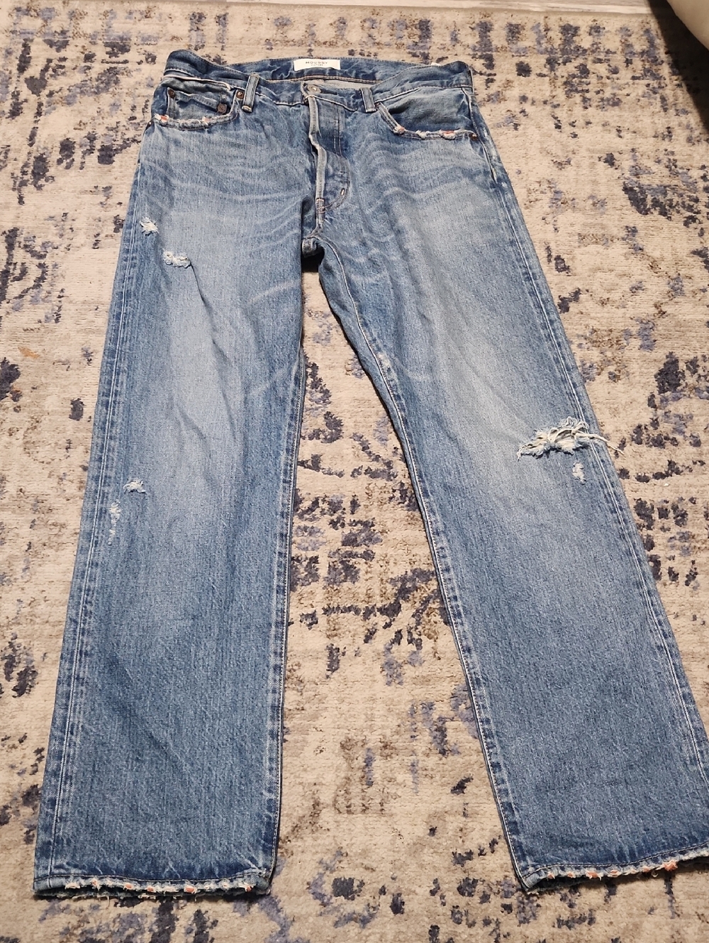Moussy Women's Light Blue Straight-Leg Jeans